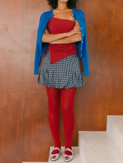 Tyler Bubble Skirt - Blue Plaid